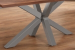Esstisch Baumkante massiv Akazie nussbaum 120 x 80 silber SPYRO
