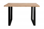 Baumkante Esstisch Indisches Rosenholz naturbelassen 160x85 U-Gestell schwarz Lotti