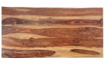 Baumkante Esstisch Sheesham shinafarben 280x100 U-Gestell schwarz Lotti