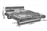 Balkenbett Massivholzbett 180x200 cm Fichte honigfarben SELMA