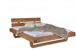 Balkenbett Massivholzbett 180x200 cm Fichte honigfarben SELMA