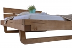 Balkenbett Massivholzbett 180x200 cm Fichte honigfarben SELMA