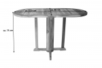 Balkontisch klappbarer Gartentisch Teakholz massiv 120x60 cm MANOI
