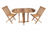 Balkontisch klappbarer Gartentisch Teakholz massiv 120x60 cm MANOI