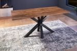 Esstisch Baumkante massiv Akazie nussbaum 140 x 80 schwarz FELINA