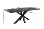 Esstisch Baumkante massiv Akazie nussbaum 140 x 80 schwarz FELINA