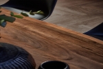 Esstisch Baumkante massiv Akazie nussbaum 240 x 100 schwarz FELINA