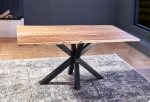 Esstisch Baumkante massiv Akazie natur 240 x 100 schwarz FELINA