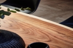 Esstisch Baumkante massiv Akazie natur 260 x 100 schwarz FELINA