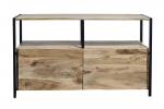 Sideboard Kommode Akazie 110x35x65 cm naturfarben Nagar III