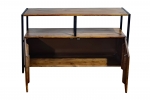 Sideboard Kommode Akazie 110x35x65 cm nussbaumfarben Nagar III