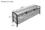Lowboard TV-Board Akazie massiv 120x30x40 cm naturfarben Nagar II