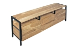 Lowboard TV-Board Akazie massiv 120x30x40 cm naturfarben Nagar II