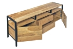 Lowboard TV-Board Akazie massiv 120x30x40 cm naturfarben Nagar II