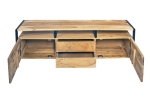Lowboard TV-Board Akazie massiv 120x30x40 cm naturfarben Nagar II