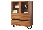Highboard 98 x 44 x 175 cm Akazienholz nussbaumfarben SARAH