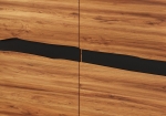 Highboard 98 x 44 x 175 cm Akazienholz nussbaumfarben SARAH