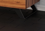 Highboard 98 x 44 x 175 cm Akazienholz nussbaumfarben SARAH