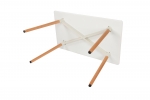 Esstisch 120 x 70 MDF-Holz Weiß Füße Buche DANIEL
