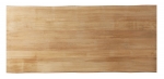 Baumkantentisch Hevea massiv naturfarben 160 x 85 cm U-Gestell schwarz MAILO