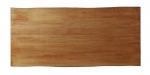 Baumkantentisch Rubberwood massiv eichefarben 180 x 90 cm U-Gestell schwarz MAILO