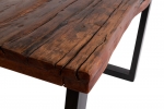 Baumkantentisch Rough Wood Platte 160 cm U-Gestell schwarz Ramon