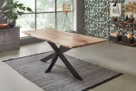 Tischplatte Baumkante massiv Akazie natur 300 x 100 MILO