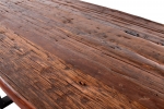 Baumkantentisch Rough Wood Platte 200 cm schwarz Ramona