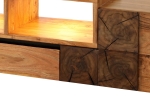 Lowboard 180 x 55 x 40 cm Akazienholz stonefarben LAURETTE itemprop=