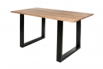 Tischgestell 2er Set Roheisen lackiert 70x10x74 cm schwarz U-Gestell itemprop=