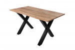 Tischgestell 2er Set Roheisen lackiert 70x10x74 cm schwarz X-Gestell
