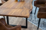 SAM® Esstisch Baumkante Akazie nougat 220 (320) x 100 mit Ansteckplatten BARCELONA