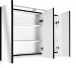 Badmöbel Hochglanz anthrazit 3tlg 90 cm DYNAMIC