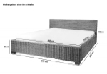 SAM® Rattanbett Doppelbett 200 x 200 cm Rattan Slash