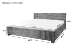 SAM® Rattanbett Doppelbett 200 x 200 cm Rattan Slash