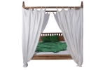 Himmelbett 140x200 cm Massivholzbett Akazie natur Zoe