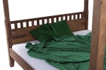 Himmelbett 140x200 cm Massivholzbett Akazie natur Zoe