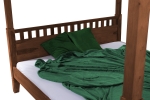Himmelbett 180x200 cm Massivholzbett Akazie nougat Zoe
