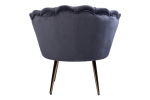  Armlehnsessel Polstersessel Samt Anthrazit Retro-Look BIG CHAIR