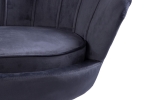  Armlehnsessel Polstersessel Samt Anthrazit Retro-Look BIG CHAIR