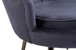  Armlehnsessel Polstersessel Samt Anthrazit Retro-Look BIG CHAIR