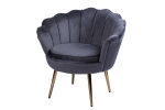  Armlehnsessel Polstersessel Samt Anthrazit Retro-Look BIG CHAIR