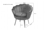 SAM® Armlehnsessel Polstersessel Samt Türkis Retro-Look BIG CHAIR
