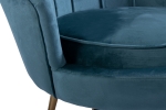 SAM® Armlehnsessel Polstersessel Samt Türkis Retro-Look BIG CHAIR