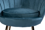 SAM® Armlehnsessel Polstersessel Samt Türkis Retro-Look BIG CHAIR