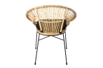 Esszimmerstuhl Korbstuhl Rattan Farbe natur inkl. Sitzkissen GENUA
