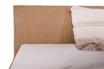 Loombett Korbbett Doppelbett Beige aus Loom-Geflecht 140 x 200 cm TUNIS