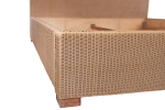Loombett Korbbett Doppelbett Beige aus Loom-Geflecht 140 x 200 cm TUNIS