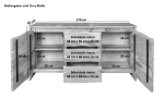 Sideboard Baumkante 170 x 45 x 90 cm Akazienholz massiv naturfarben DAHLIA