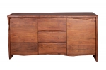 Sideboard Baumkante 170 x 45 x 90 cm Akazienholz massiv nussbaumfarben DAHLIA itemprop=